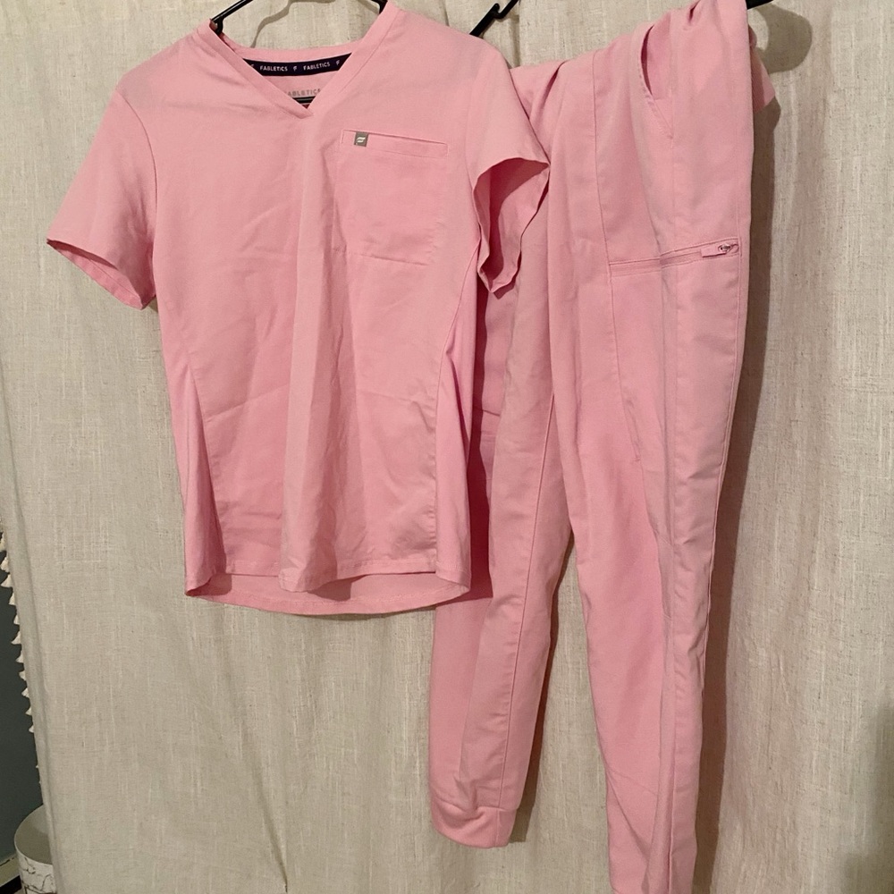 Pink Marshmallow Fabletics Scrubs